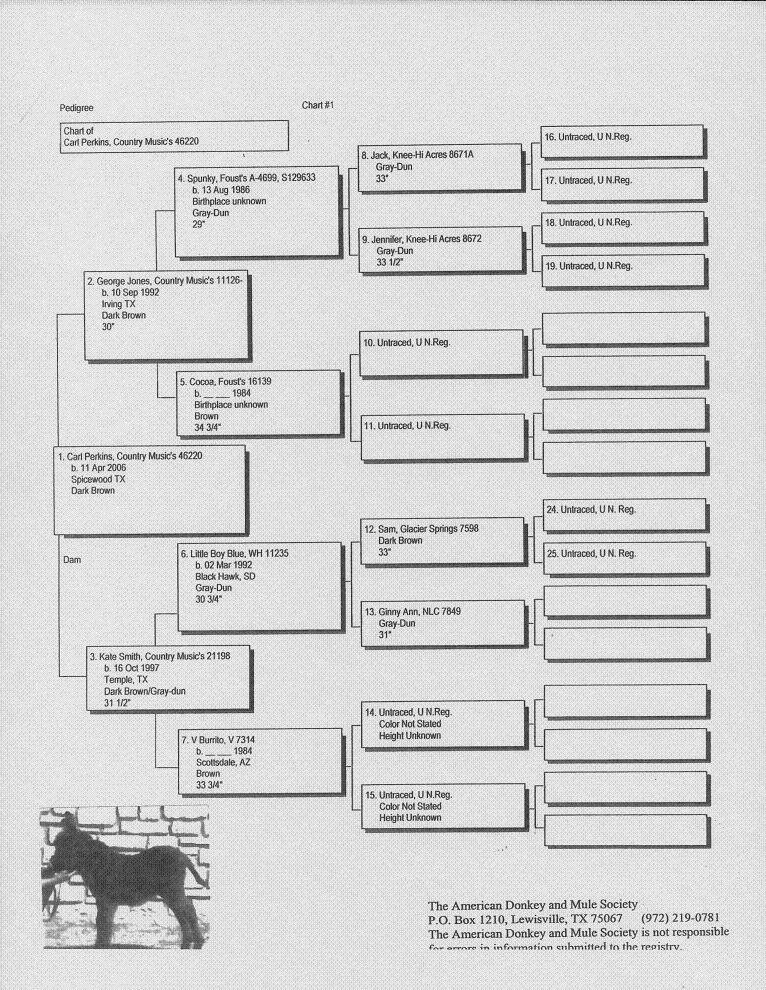 Carl Perkin's Pedigree